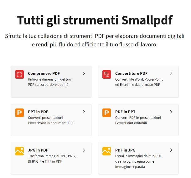 Come convertire PNG in PDF online