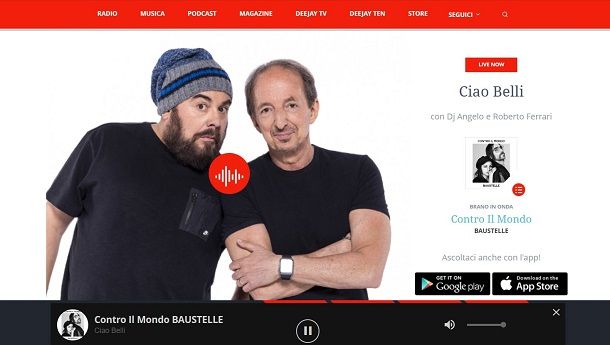 Come ascoltare Radio Deejay su PC