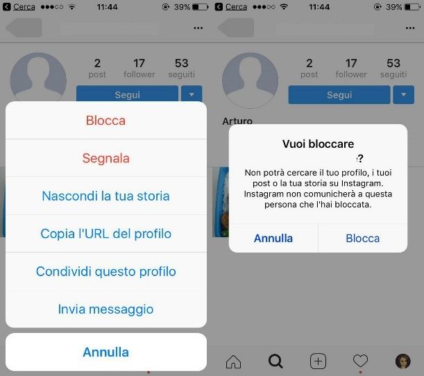 Come bloccare su Instagram Salvatore Aranzulla