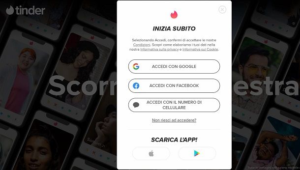 Tinder login Web