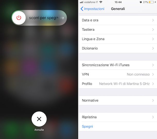 Come riavviare iPhone 7