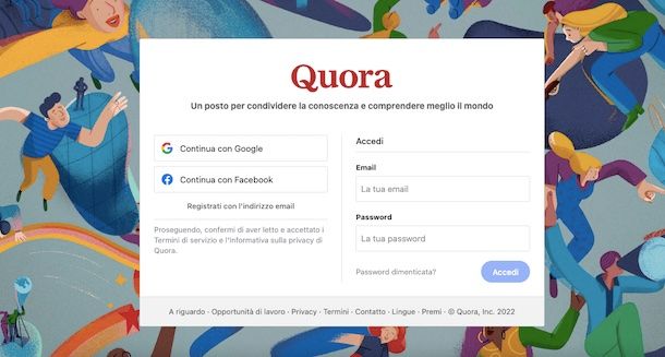 Registrazione Quora