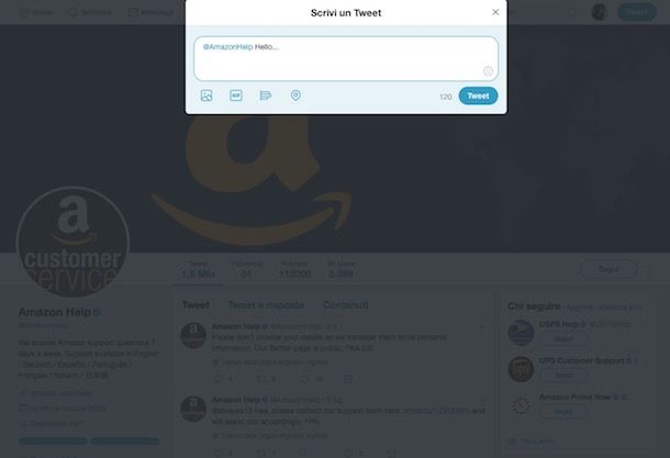 Come contattare Amazon in chat