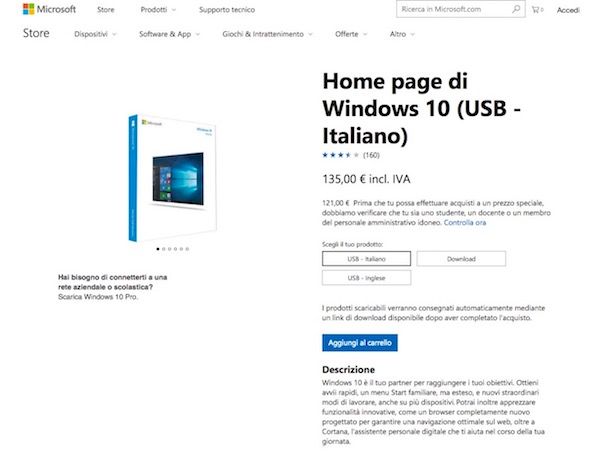 Come acquistare Windows 10