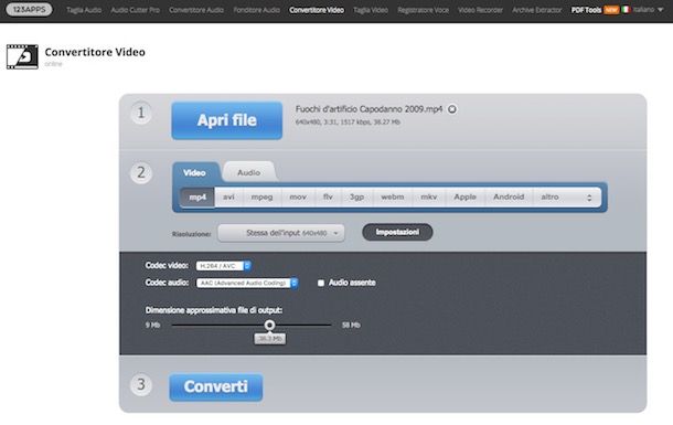 Come convertire MPEG-4