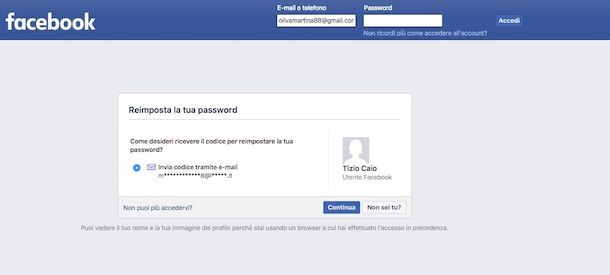 Come recuperare email di Facebook dimenticata PC