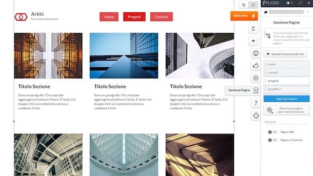 Come creare un sito Internet con Flazio.com