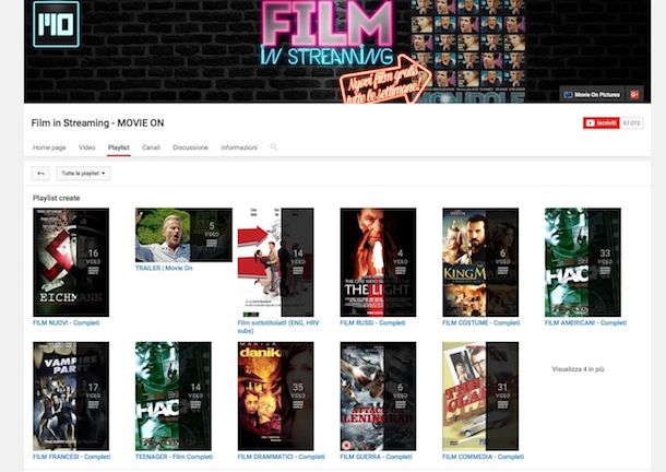 Come guardare film su YouTube
