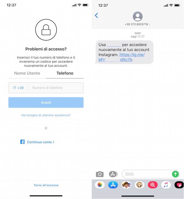 Come recuperare password Instagram senza email