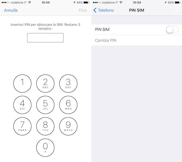 Come cambiare PIN SIM su iPhone