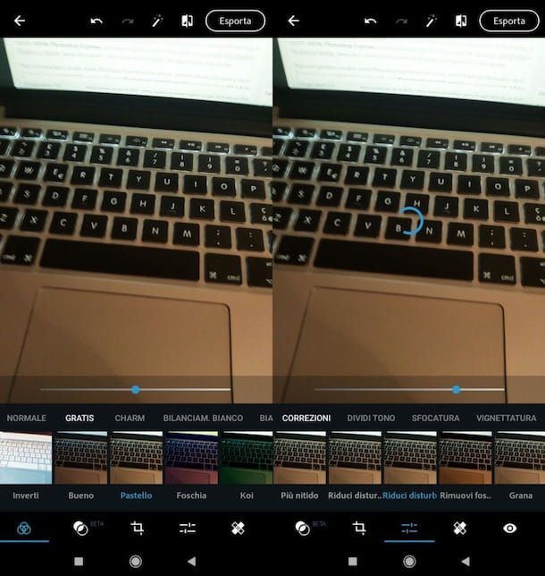 Applicazioni per migliorare le foto sfocate Adobe Photoshop Express