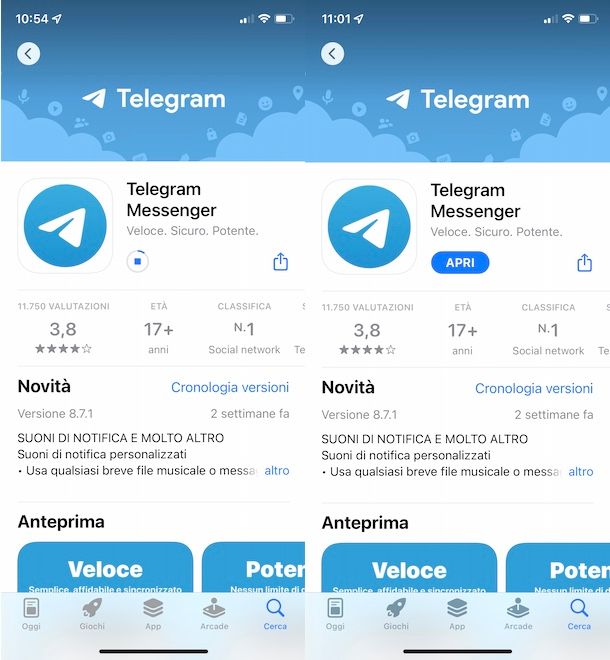 Telegram iPhone