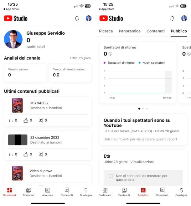 App YouTube Studio