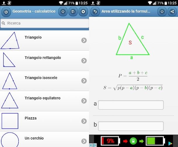 App per risolvere problemi di geometria