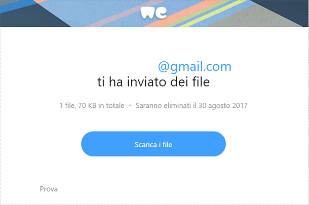 wetransfer come si