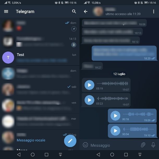 Telegram su Android