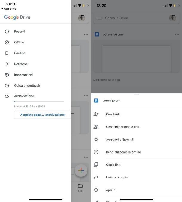 Google Drive per iOS