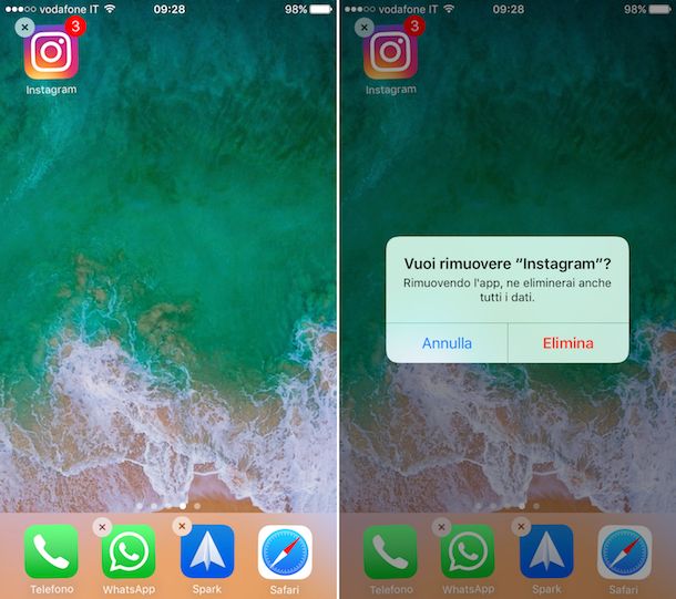 Come si elimina Instagram