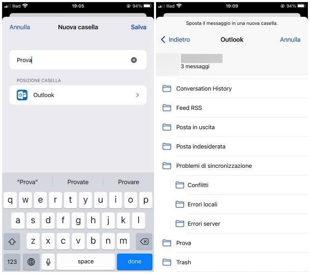 Come creare cartelle Mail su iPhone