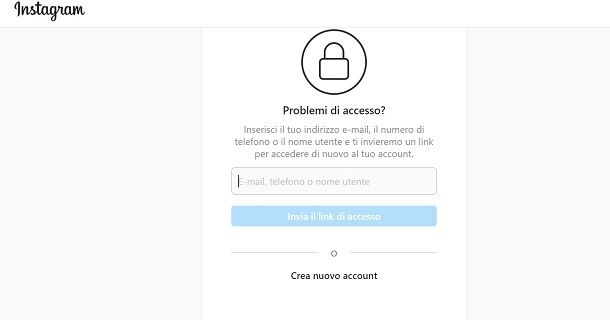 Accedere a Instagram senza password