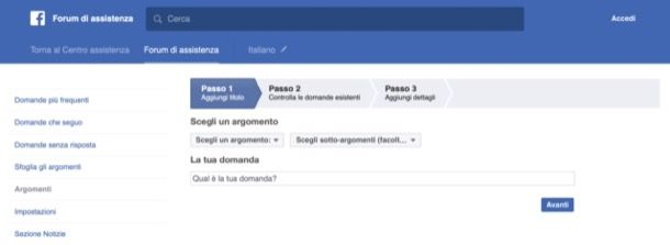 Forum di Facebook