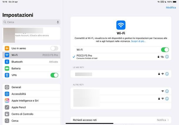 Come usare hotspot iPad