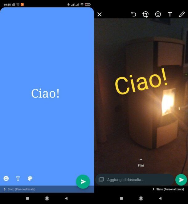 Stato WhatsApp Android