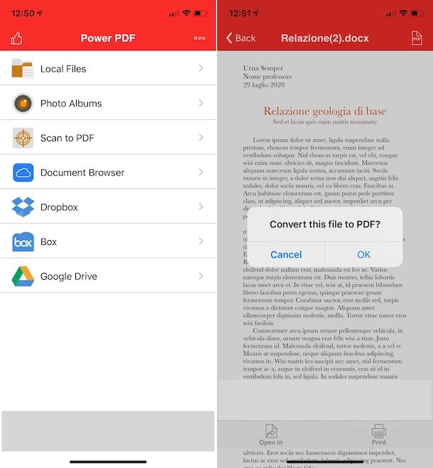 Altre app per convertire file in PDF su iPhone