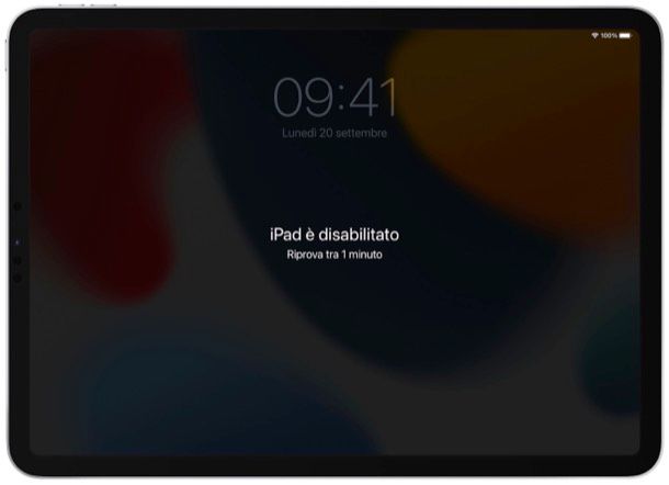 iPad disabilitato