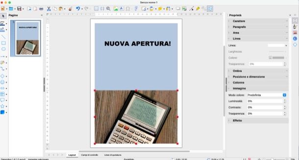 Esempio volantino LibreOffice