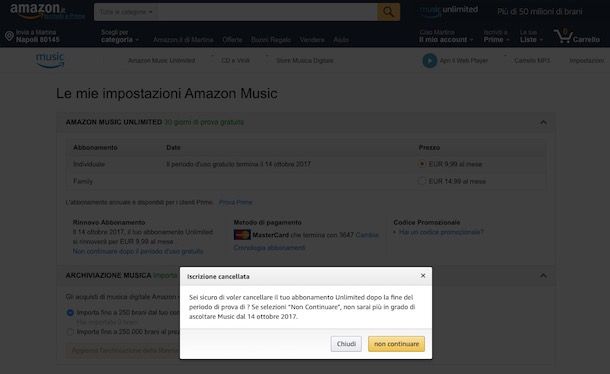 Come funziona Amazon Music Unlimited