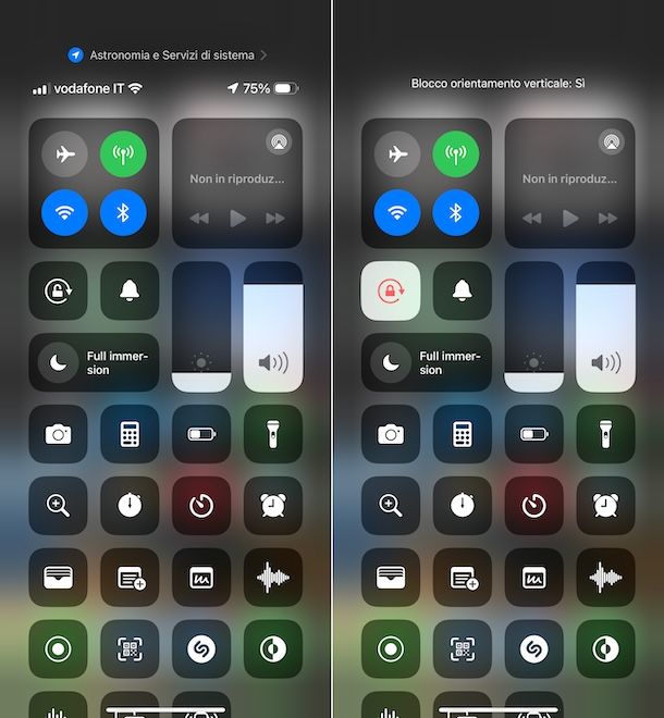 Blocco rotazione schermo iPhone