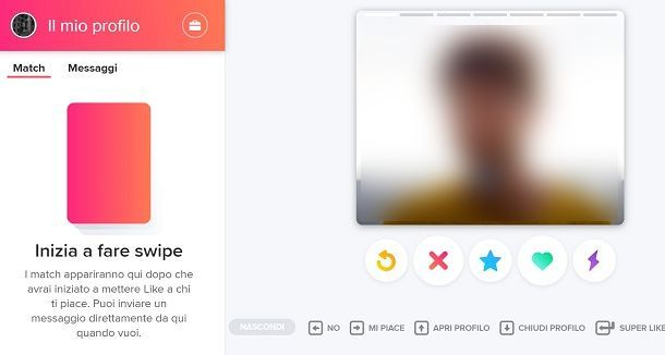 Come rivedere le persone scartate su Tinder da Web