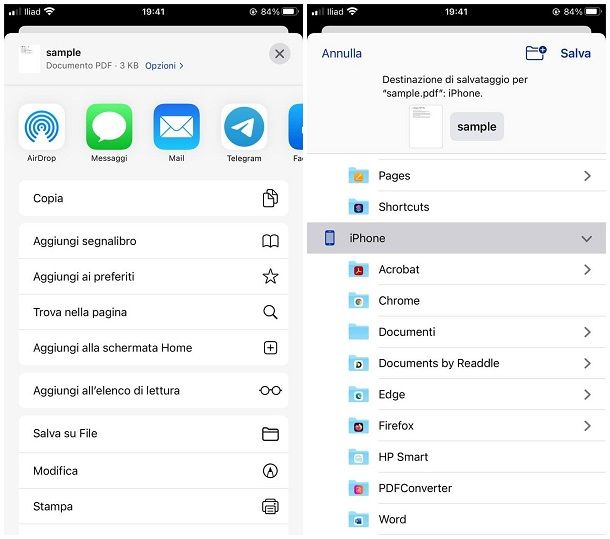 Come salvare un file PDF su iPhone