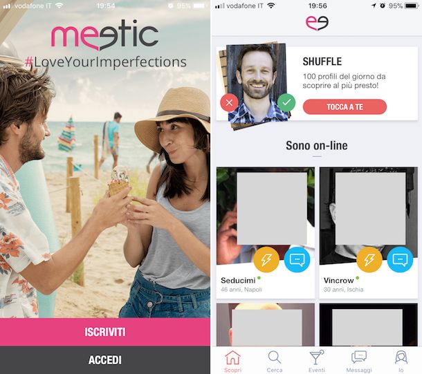 Primo modello di messaggio di dating