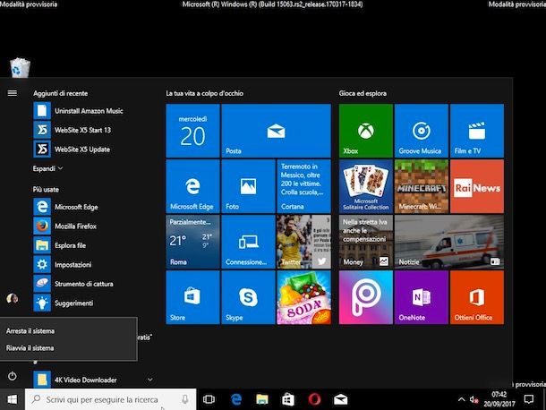 Come avviare Windows 10 in modalità provvisoria