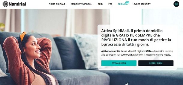 SPIDMail Namirial PEC gratis per sempre in ricezione