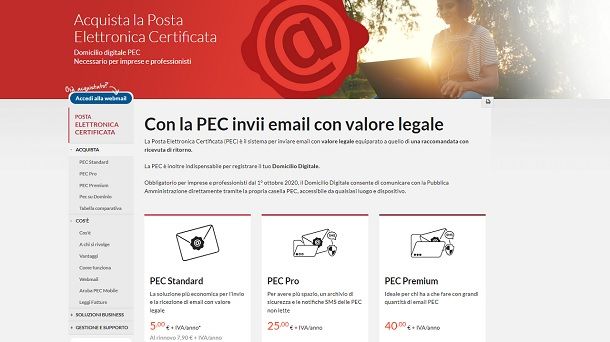 Offerta PEC Aruba