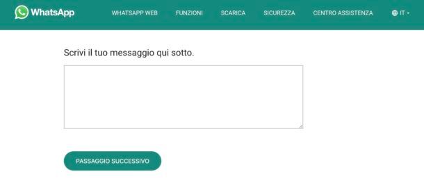 Contattare WhatsApp