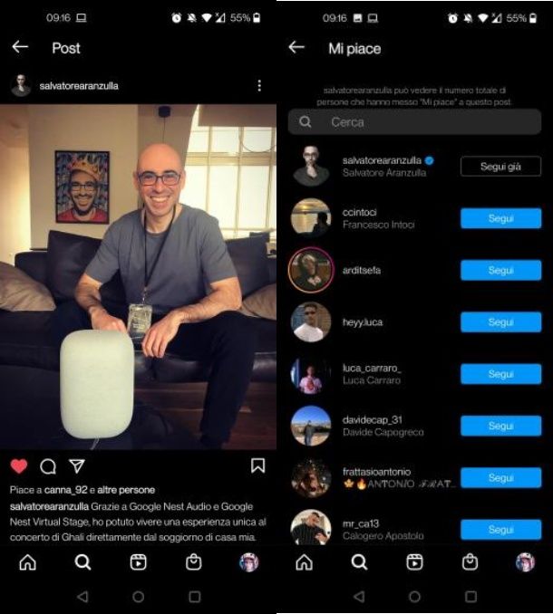 Come vedere i mi piace messi su Instagram di un amico