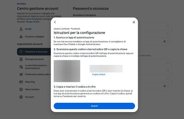 App per autenticazione Facebook