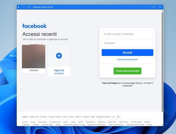 App per Facebook