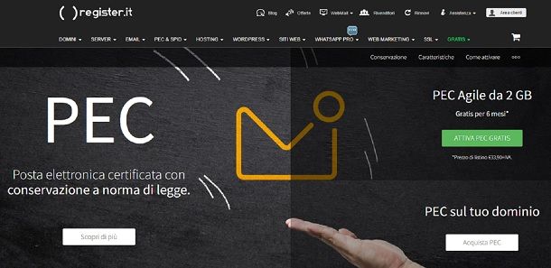 Register PEC gratis 6 mesi
