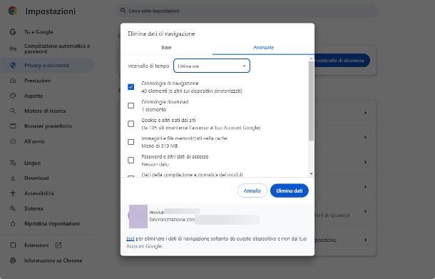 Come si elimina la cronologia su Chrome