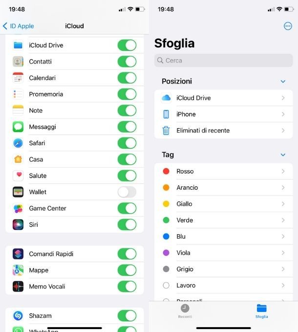 Attivare iCloud Drive
