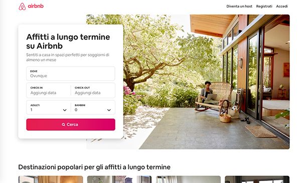 Siti per cercare casa da privati Airbnb