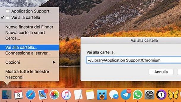 Rimozione dei file residui Chromium macOS