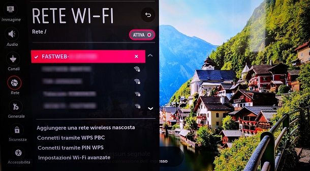 Collegare Smart TV in WiFi