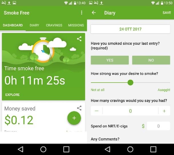 App per smettere di fumare