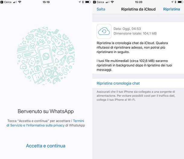 Backup WhatsApp iPhone